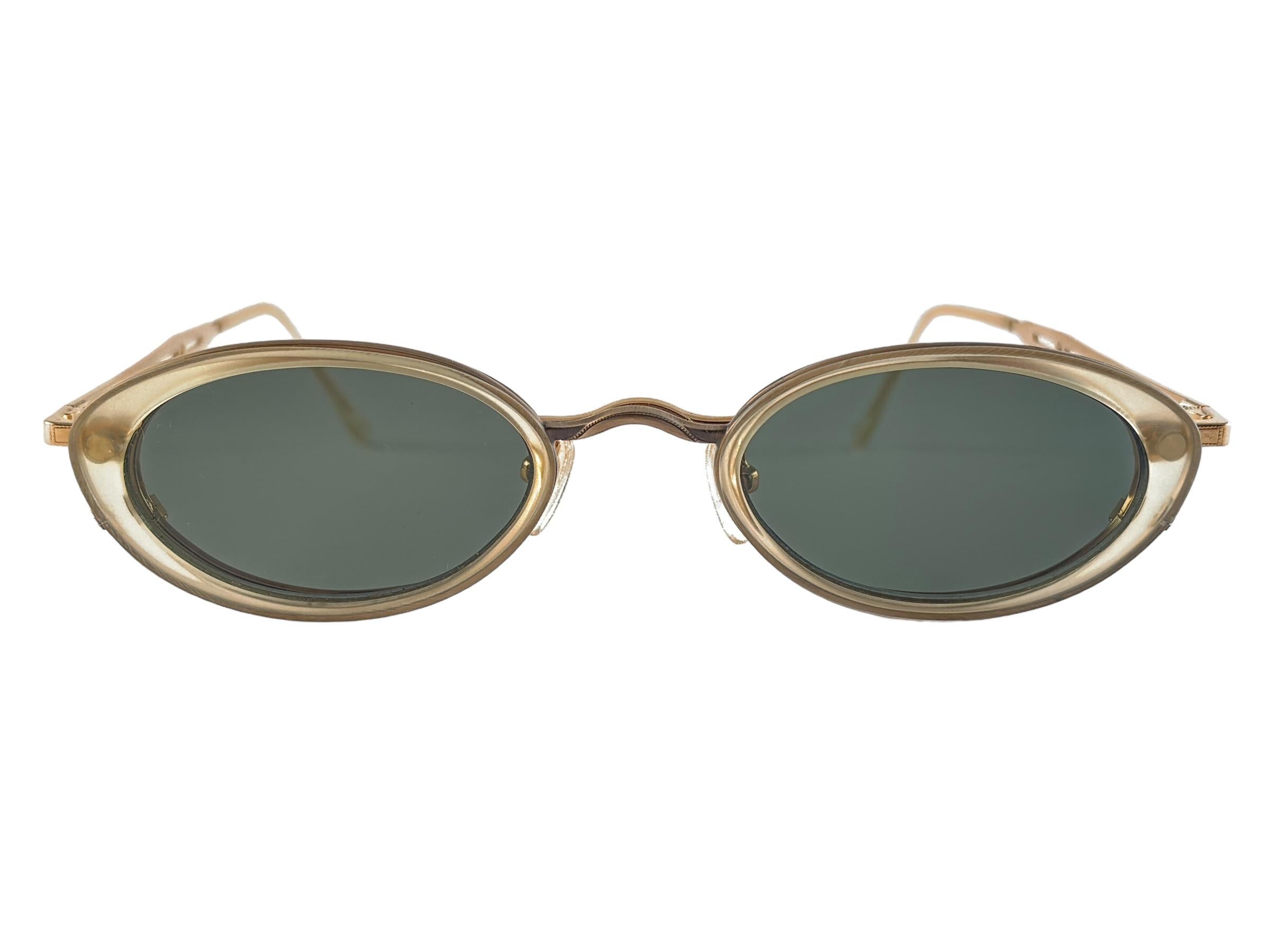 Vintage Takumi Magnetic Gold Cat Eye Sunglasses 1980's Made in Japan For Sale 6