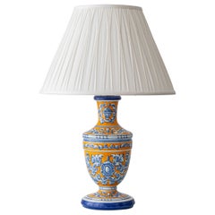 Vintage Talavera Pottery Table Lamp, Hand-Painted Ceramic, Spain