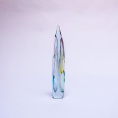 Vintage Tall and Colorful Vintage Italian Sculpture in Murano Glass