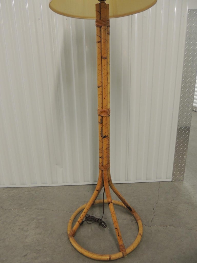 Vintage Tall Bamboo Floor Lamp at 1stDibs