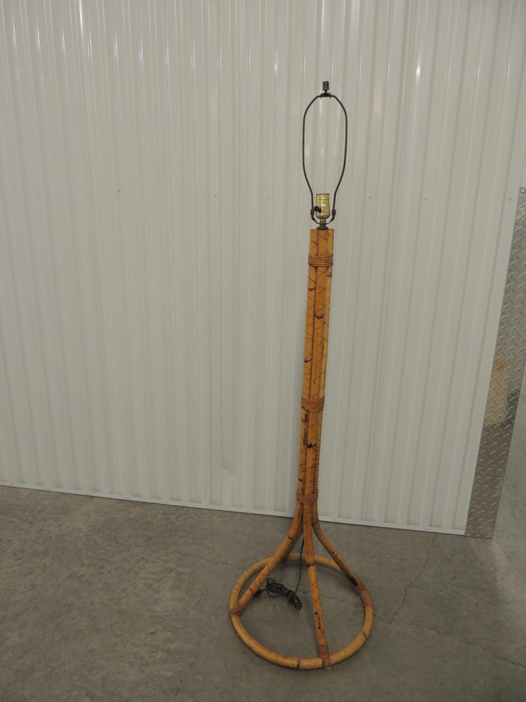 Vintage Tall Bamboo Floor Lamp at 1stDibs