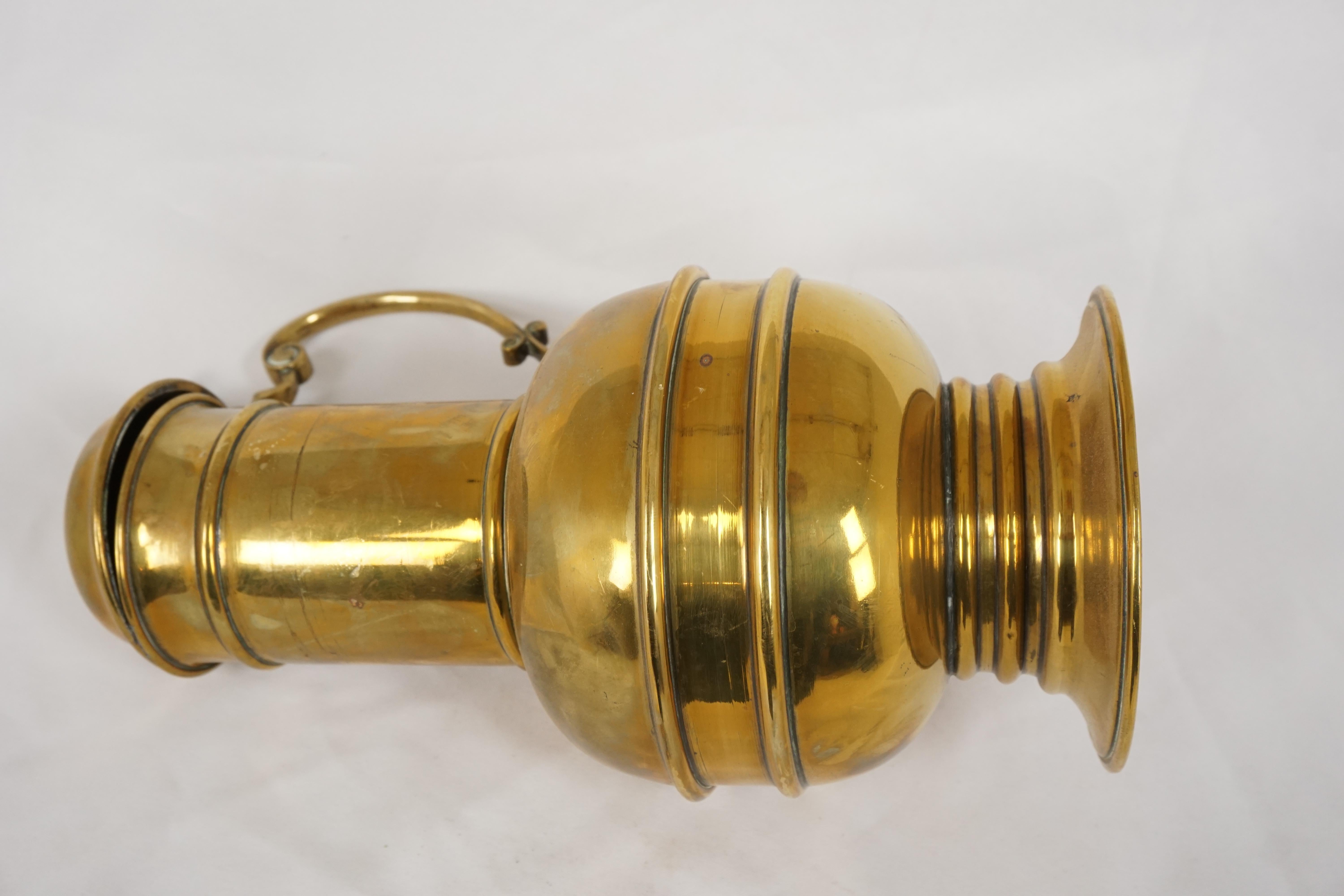 Mid-20th Century Vintage Tall Brass Tankard with Lid, England, 1930, H621