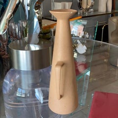 Vintage Tall Ceramic Pitcher with Teardrop Spout