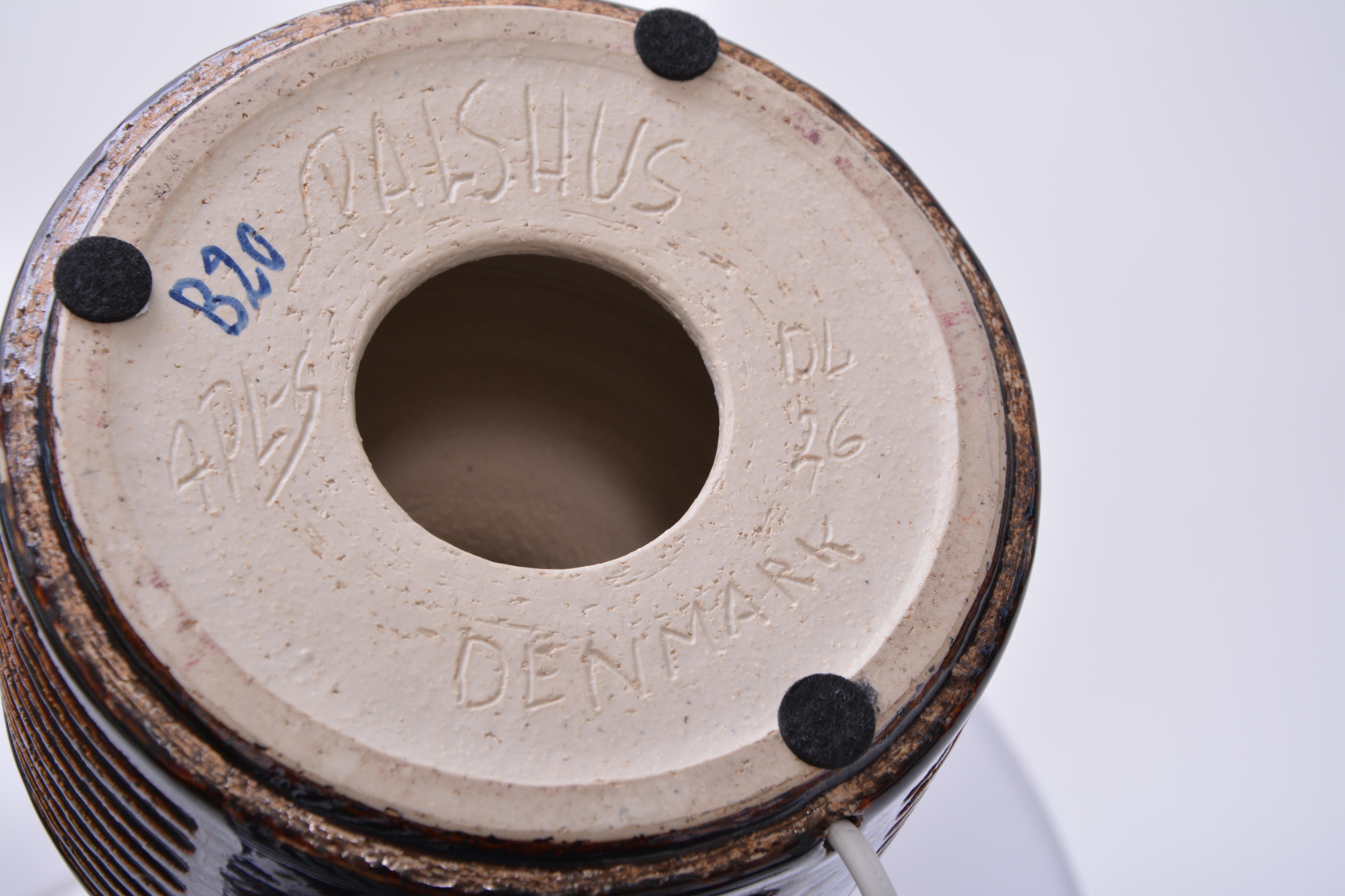 Tall Mid-Century Modern Ceramic Table Lamp by Per Linnemann-Schmidt for Palshus In Good Condition In Berlin, Germany