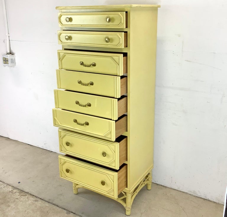 Vintage Tall Chest of Drawers or Lingerie Chest For Sale at 1stDibs