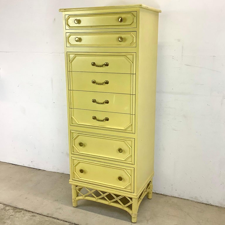 Vintage Tall Chest of Drawers or Lingerie Chest For Sale at 1stDibs