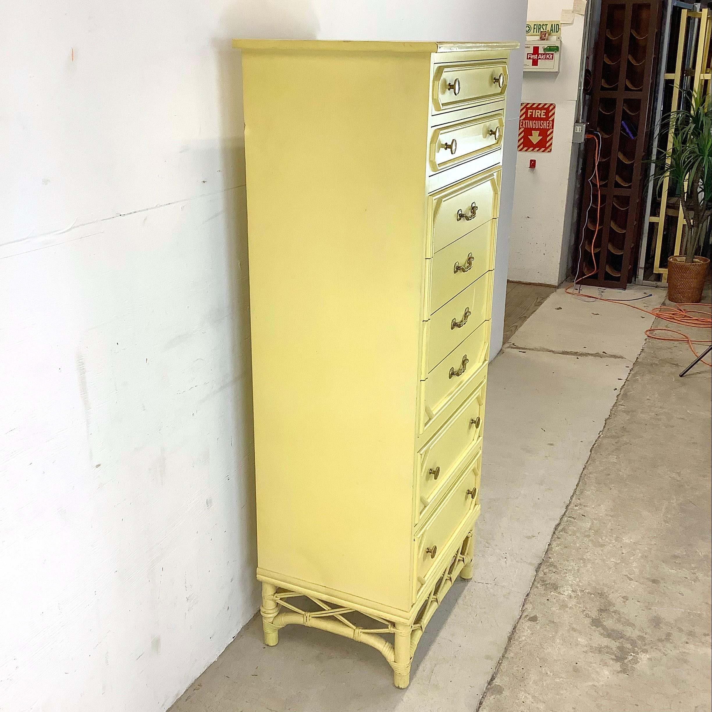Vintage Tall Chest of Drawers or Lingerie Chest In Good Condition In Trenton, NJ