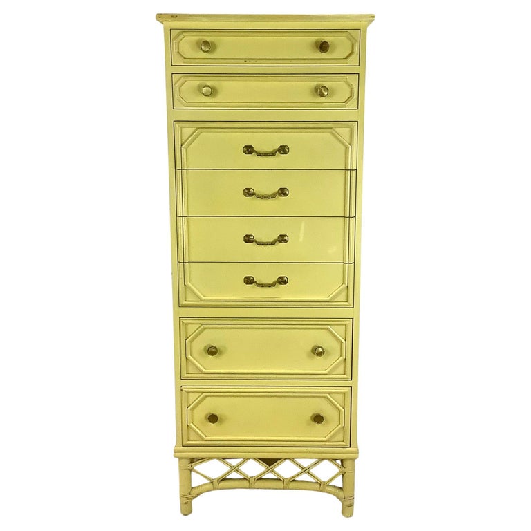 Vintage Tall Chest of Drawers or Lingerie Chest For Sale at 1stDibs