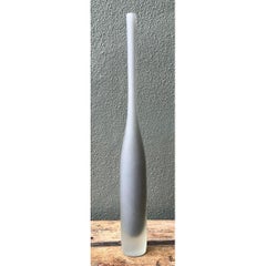 Vintage Tall Frosted Glass Vase