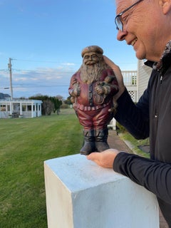Fine Santa Vintage Tall Hand Painted  Sculpture, 1930  Hard To Find Original