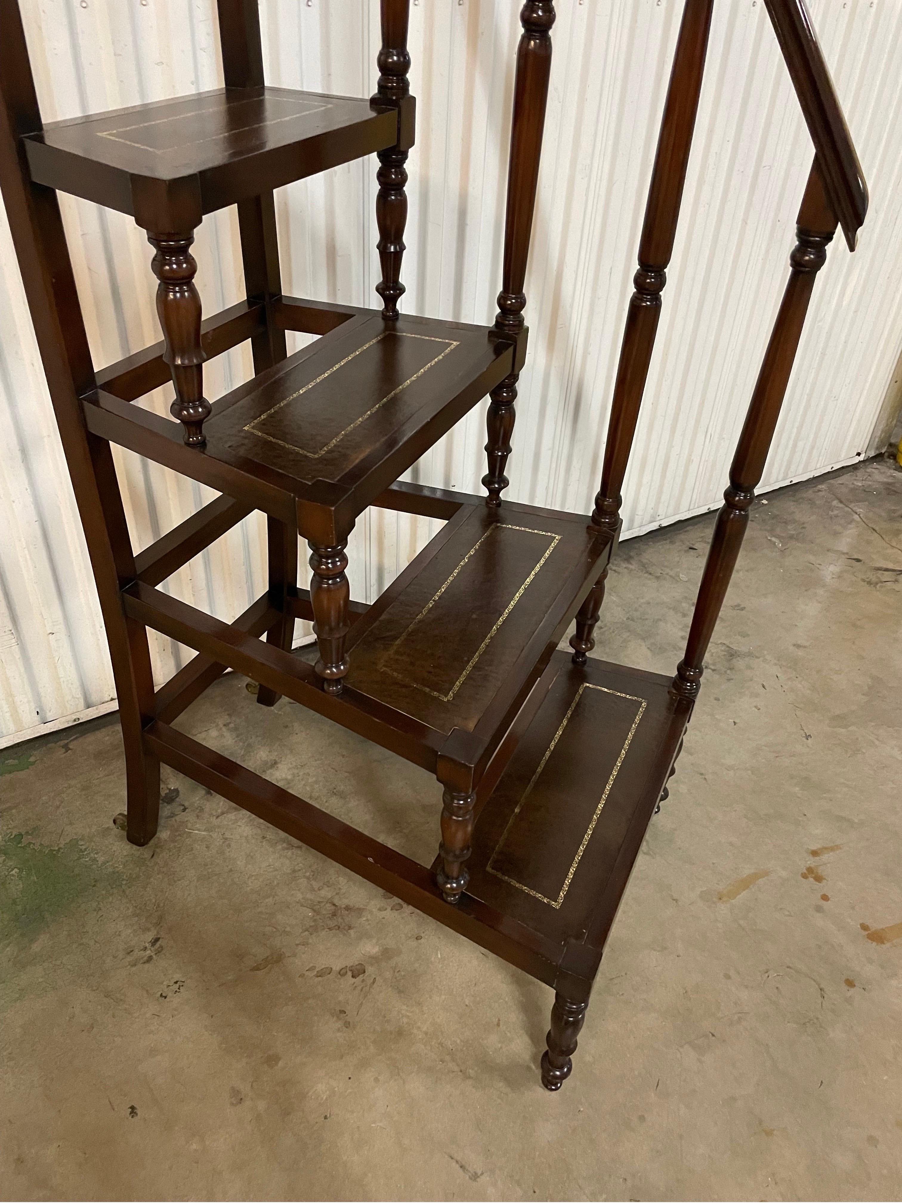 Vintage Tall Library Steps For Sale 2