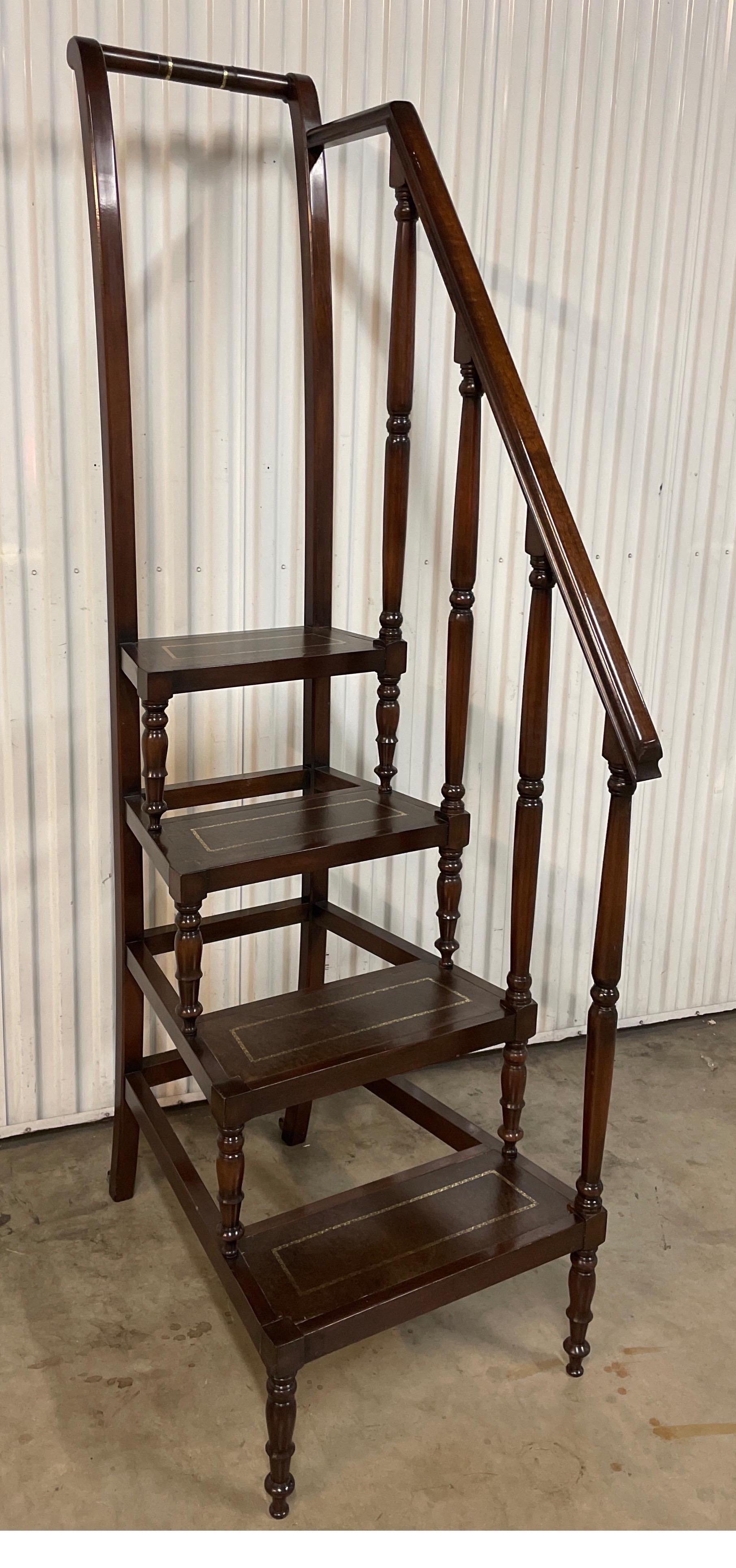 Vintage Tall Library Steps For Sale 4