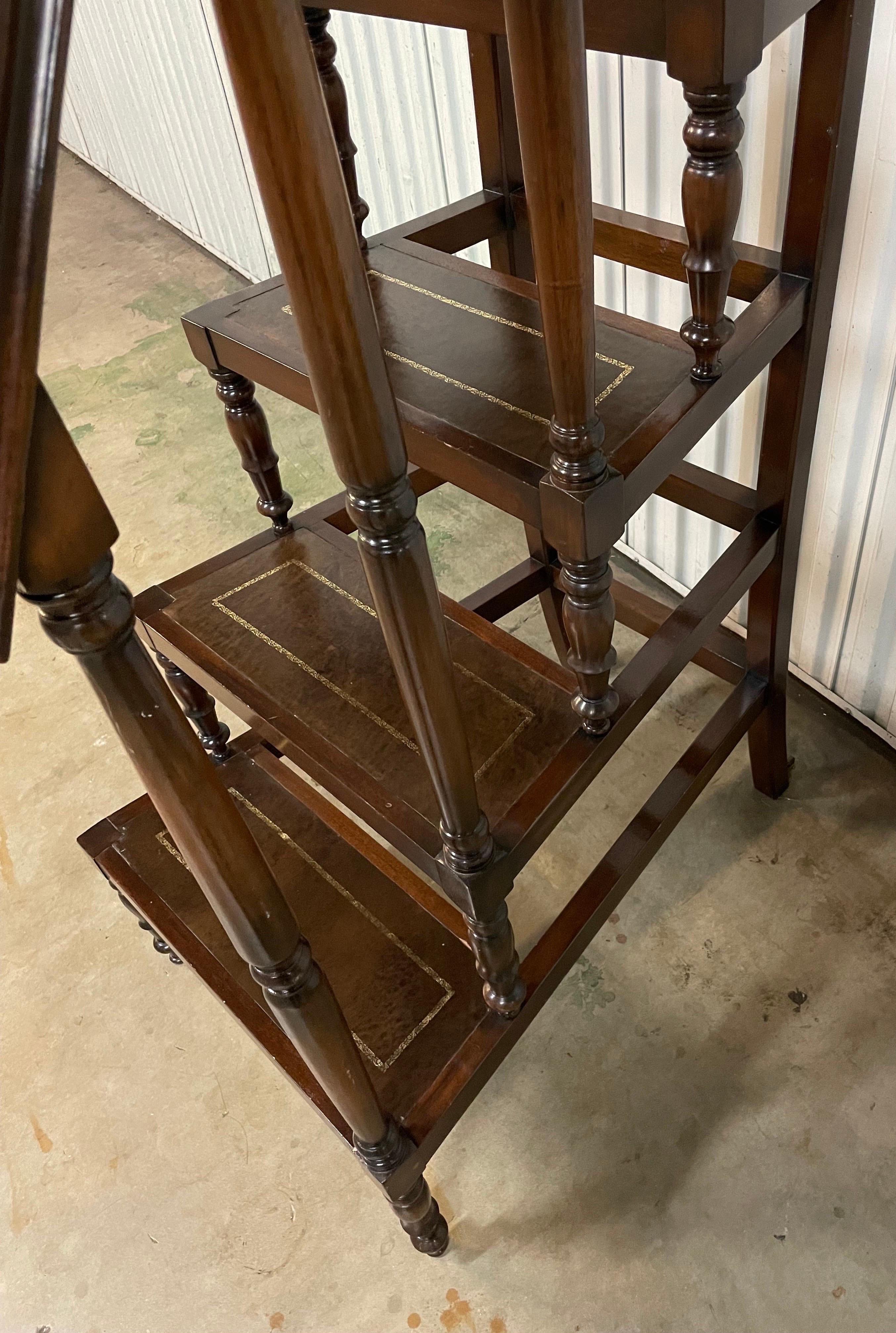 20th Century Vintage Tall Library Steps For Sale