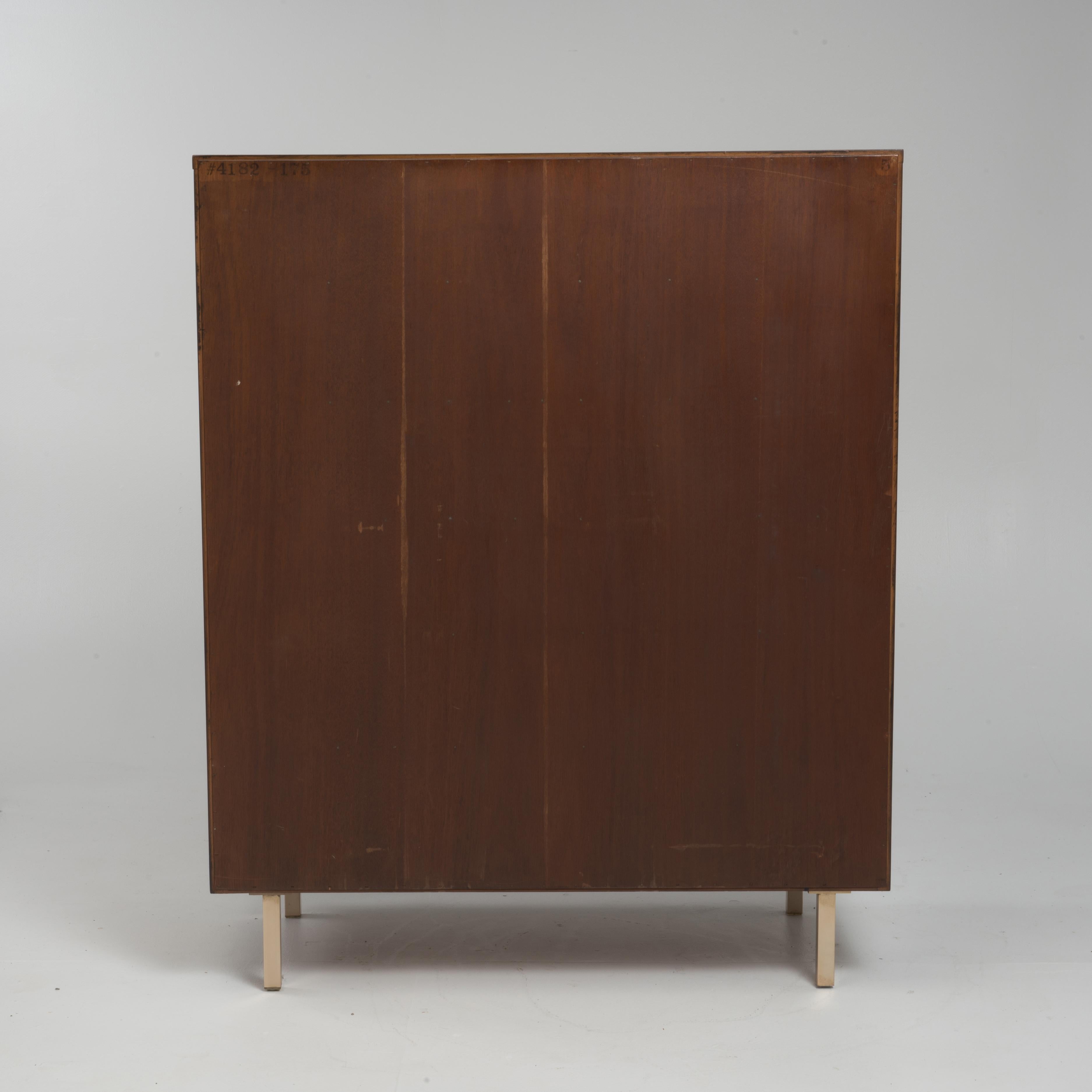 American Vintage Tall Midcentury Men's Dresser Chest Johnson Furniture Paul Frankl