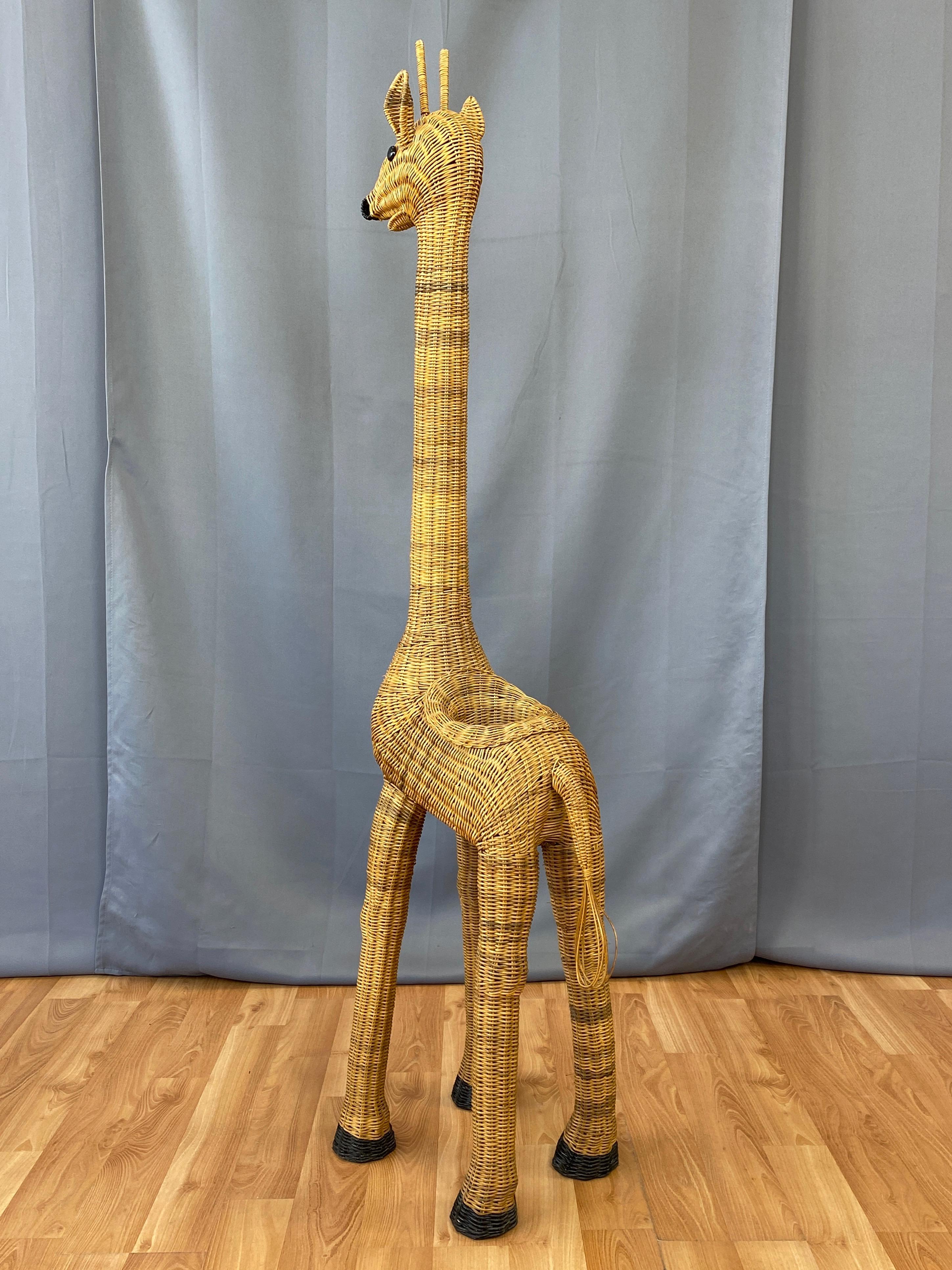 large wicker giraffe
