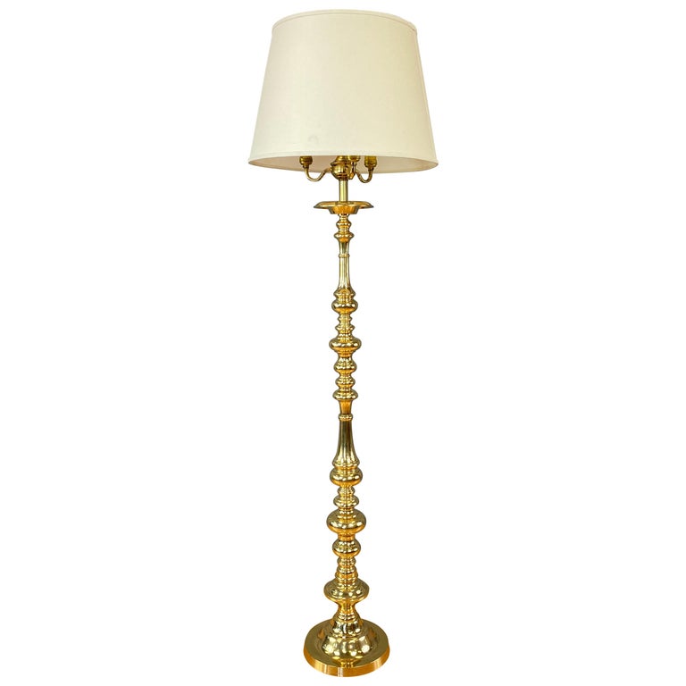 Vintage Tall Polished Brass Floor Lamp, Japan, Hollywood Regency, circa  1970s For Sale at 1stDibs | vintage hollywood regency floor lamp, hollywood  floor lamp, vintage tall brass lamp