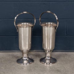 Vintage Tall Silver Plated Wine Coolers, Mid 20th Century, England