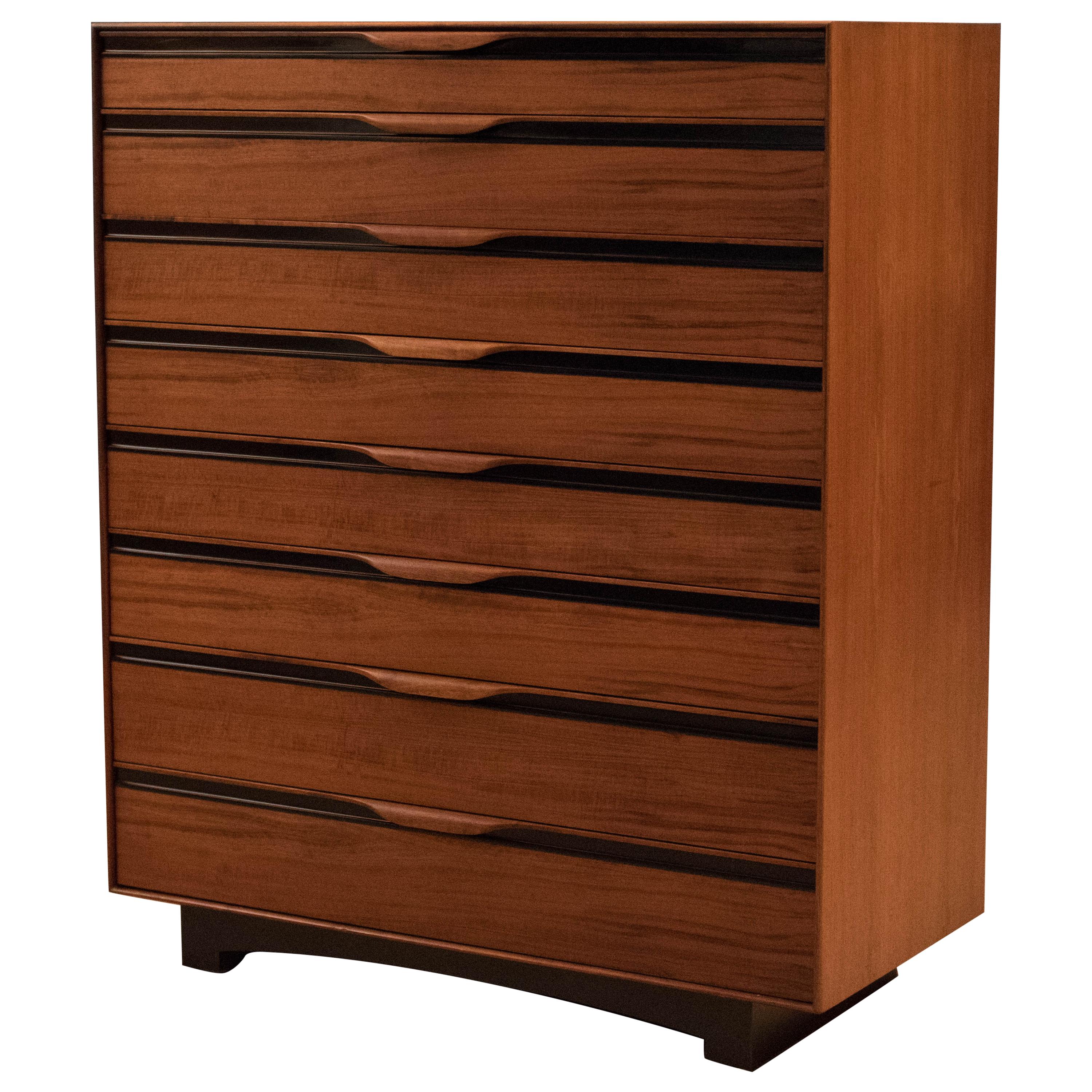 Vintage Tall Walnut Dresser by John Kapel for Glenn of California