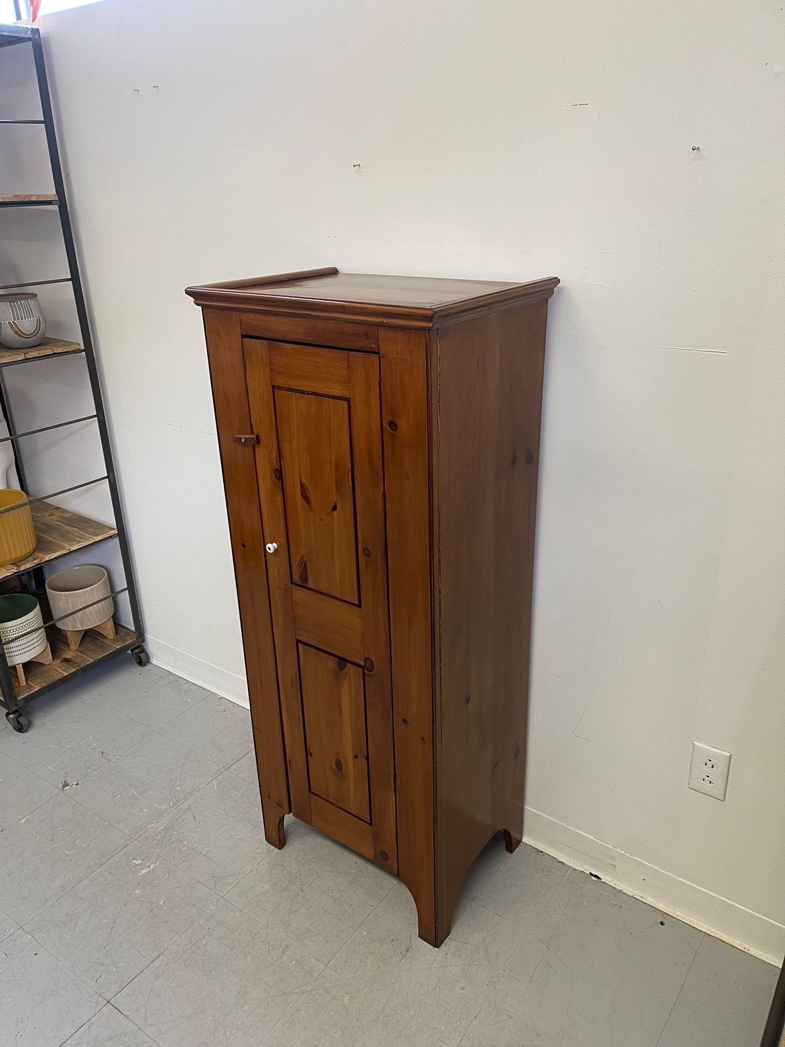 Mid-Century Modern Vintage Tall Wooden Cupboard Cabinet. For Sale
