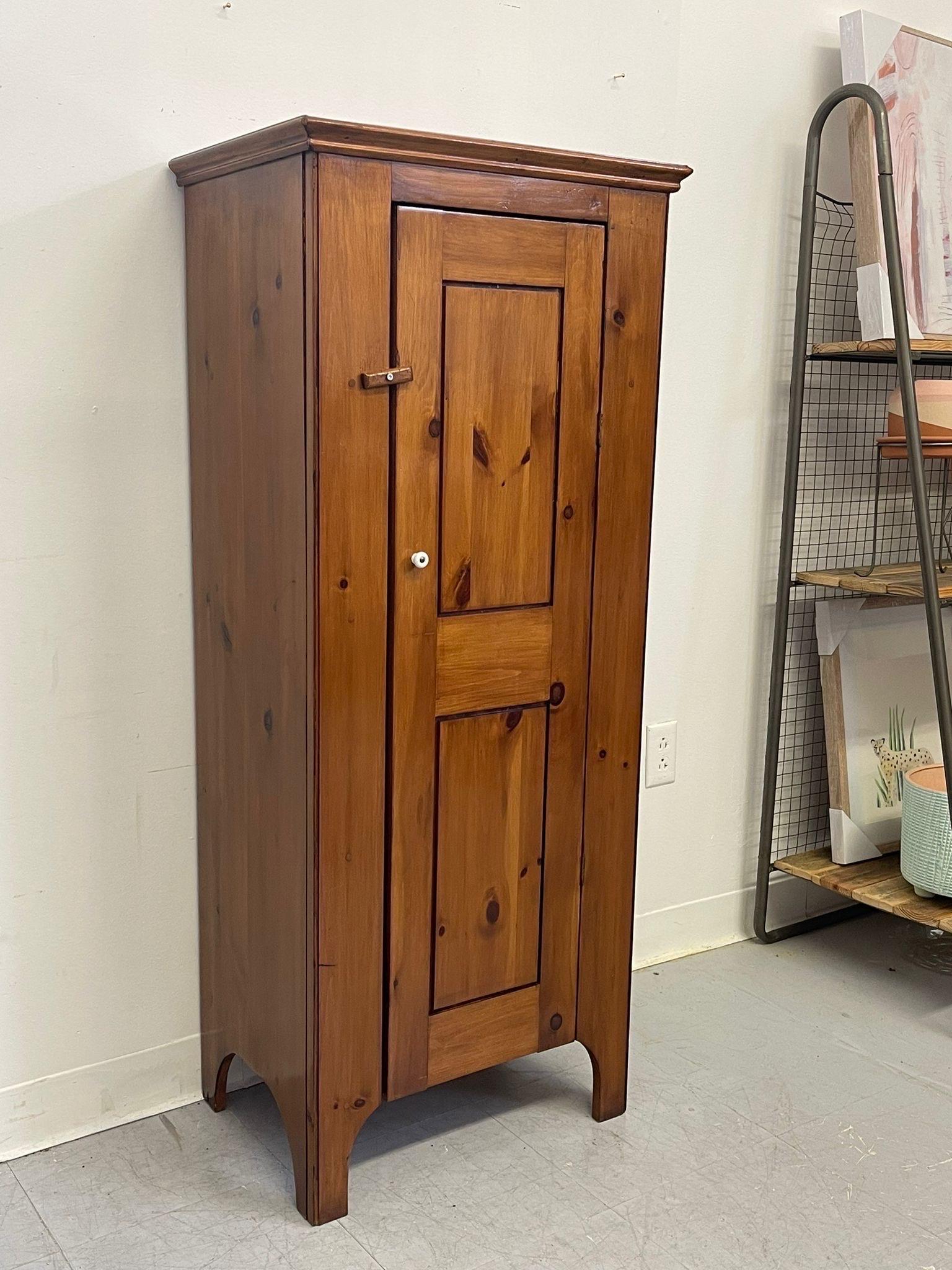Late 20th Century Vintage Tall Wooden Cupboard Cabinet.
