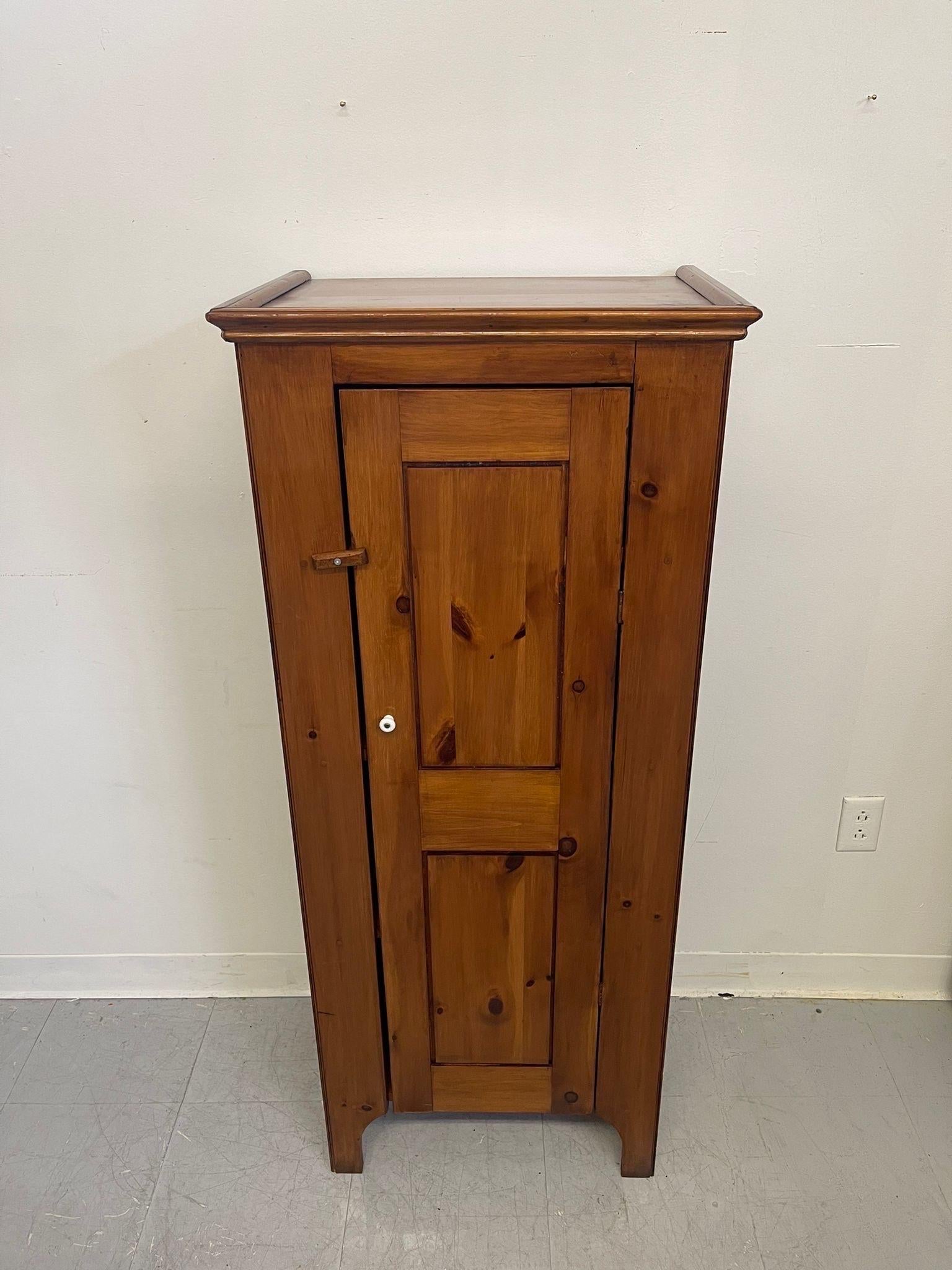 Vintage Tall Wooden Cupboard Cabinet. 1