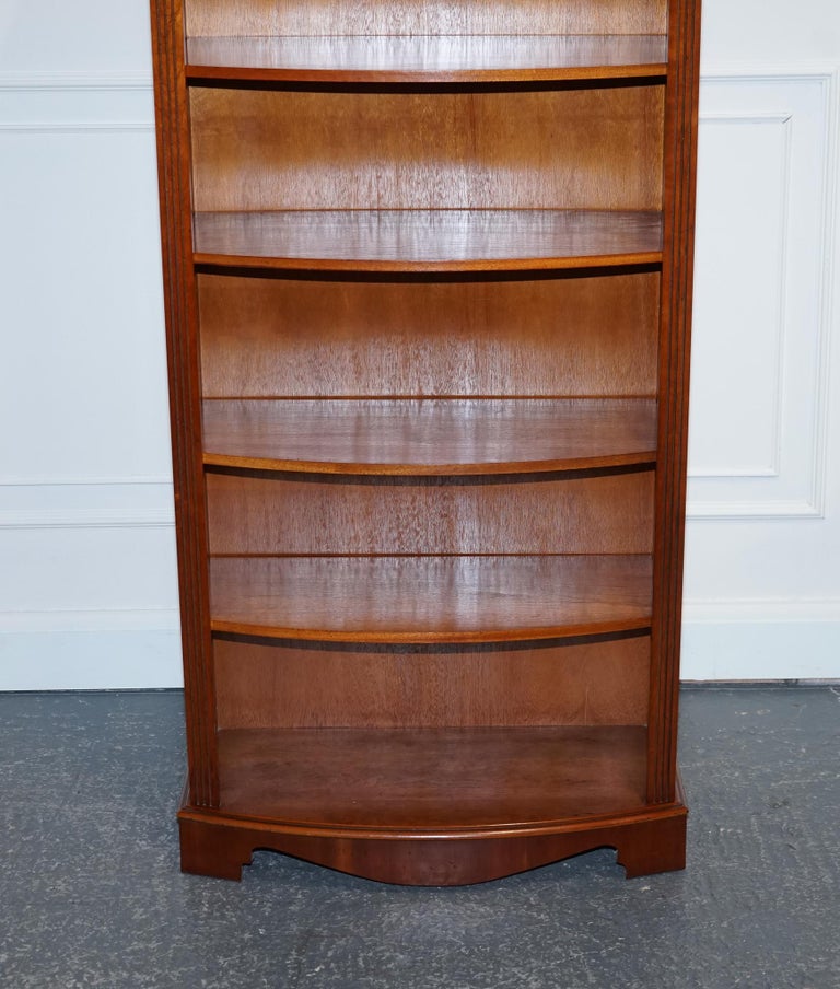 Vintage Tall Yew Open Bookcase with Adjustable Shelfs For Sale at 1stDibs