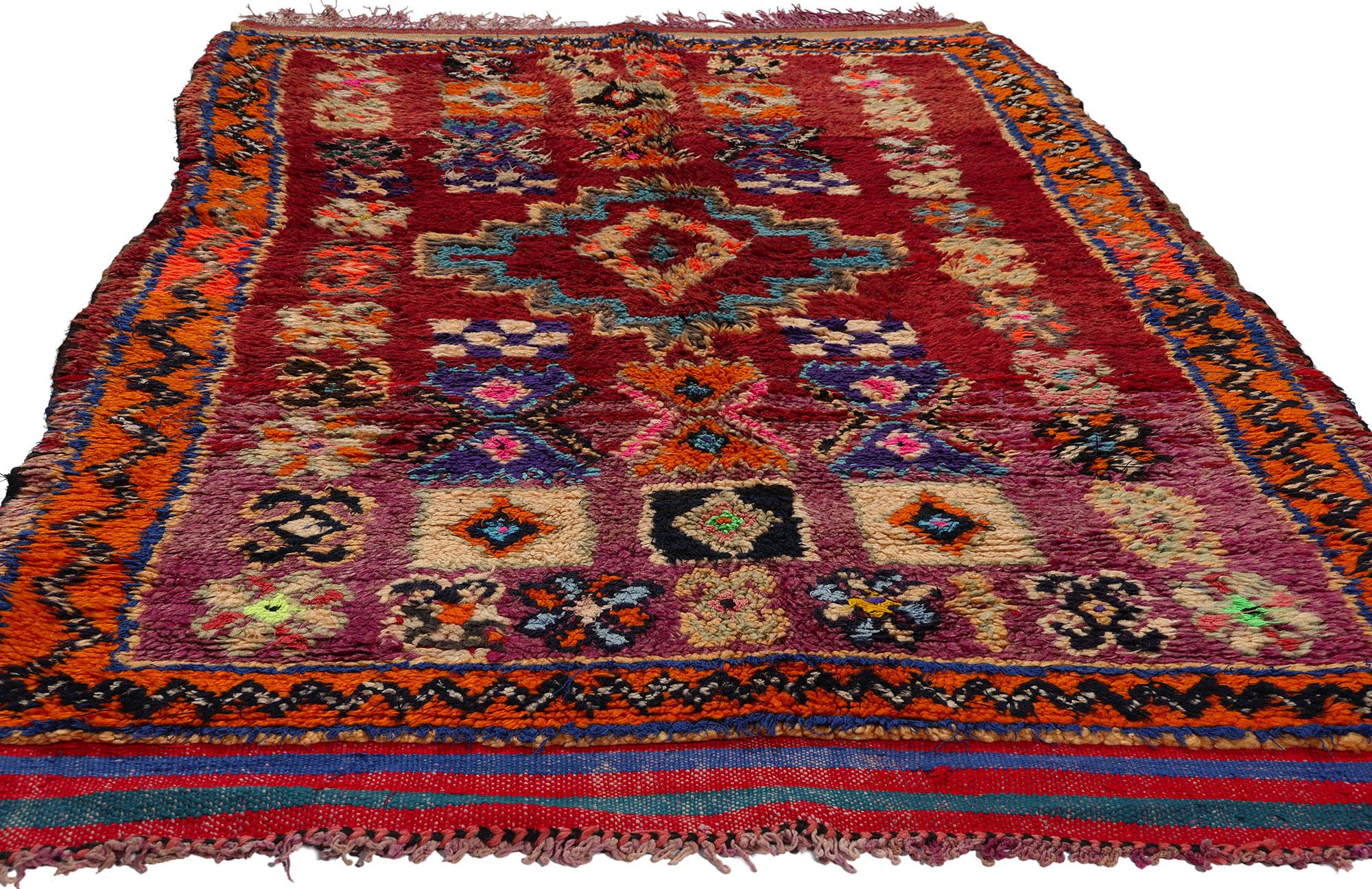Bohemian Vintage Talsint Moroccan Rug For Sale