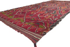 Vintage Talsint Moroccan Rug, Maximalist Style Meets Abstract Expressionism