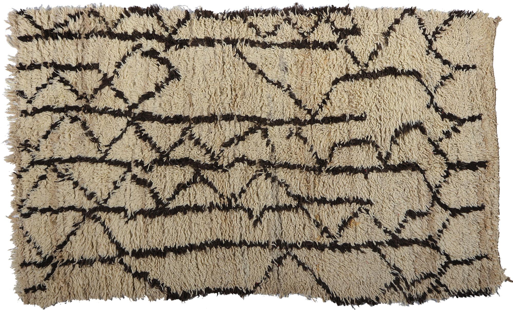Vintage Talsint Moroccan Rug, Midcentury Modern Meets Tribal Enchantment 3