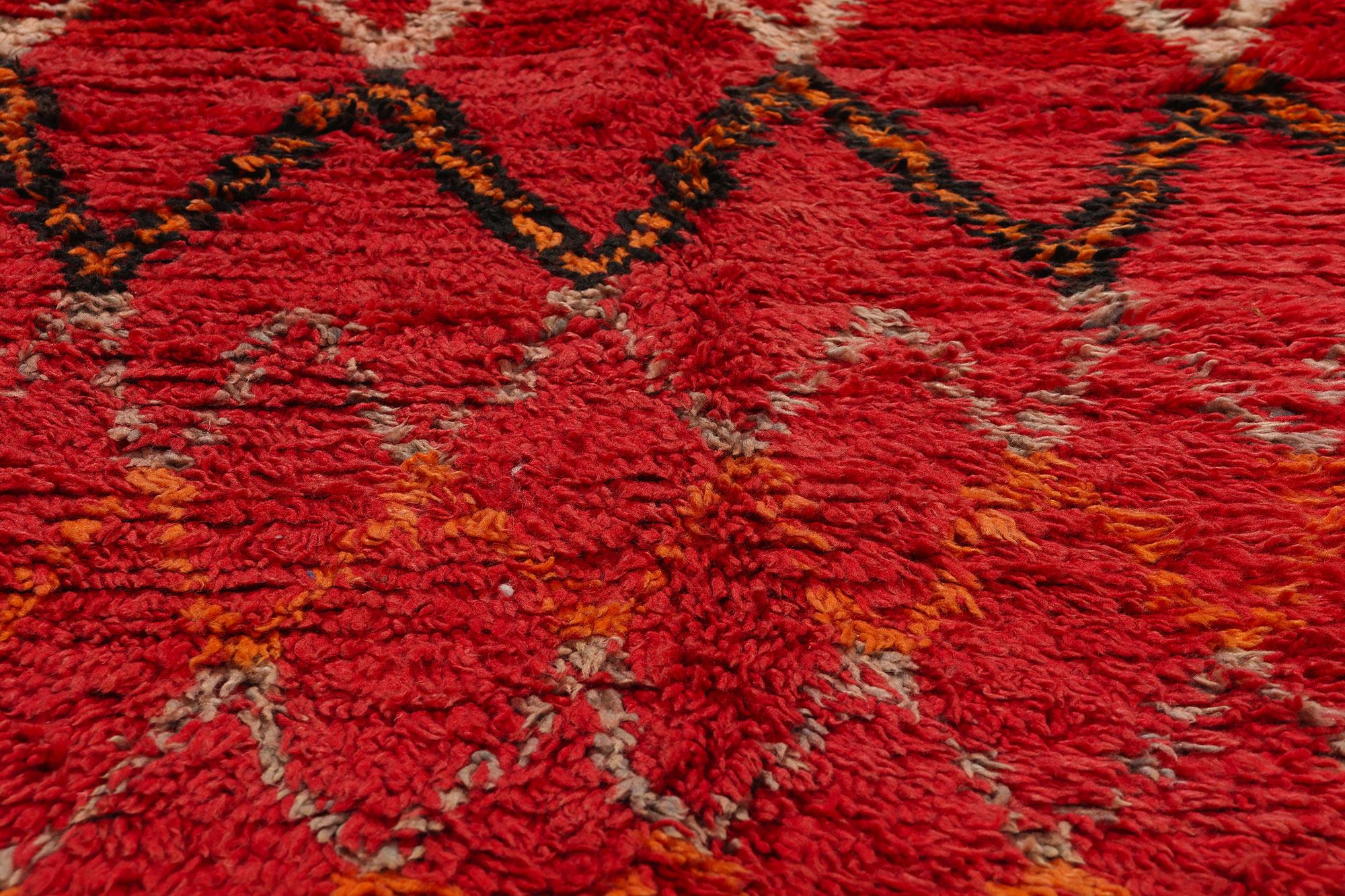 20th Century Vintage Talsint Moroccan Rug, Midcentury Modern Meets Tribal Enchantment For Sale