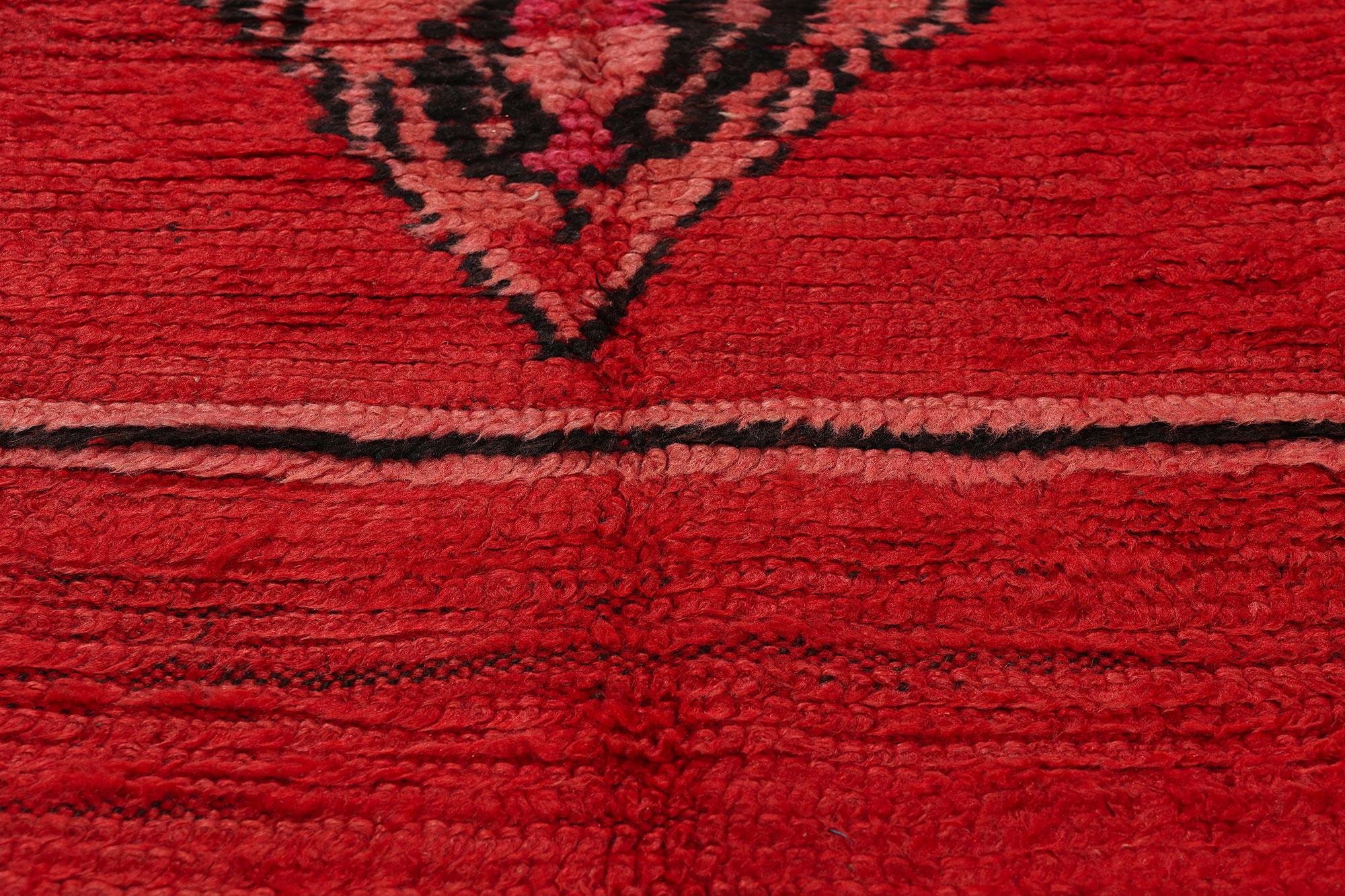 Marokkanischer Talsint-Teppich im Vintage-Stil, Midcentury Modern trifft auf Stammeskunst-Enchantment im Zustand „Gut“ im Angebot in Dallas, TX