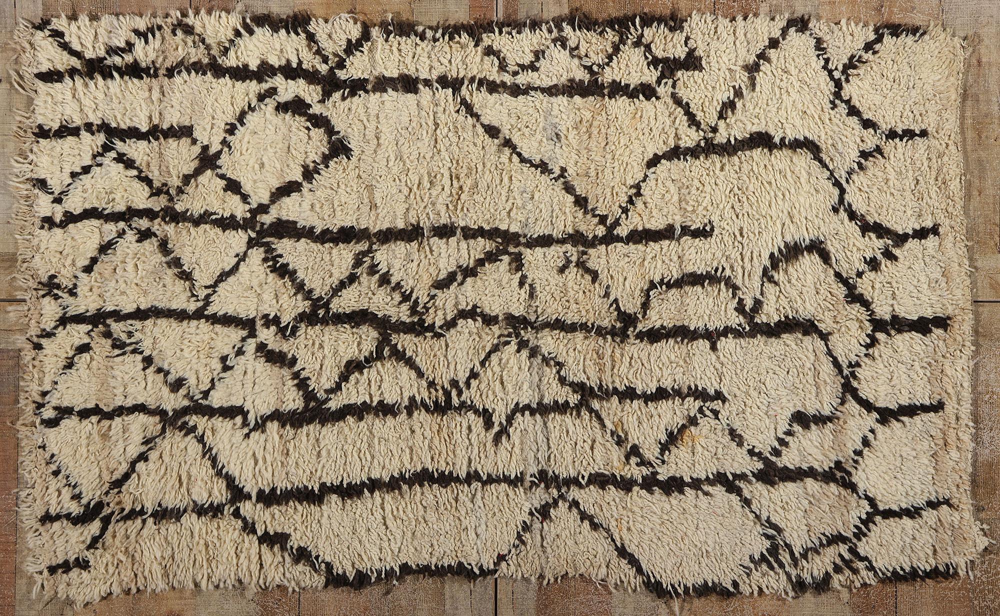 Vintage Talsint Moroccan Rug, Midcentury Modern Meets Tribal Enchantment 2