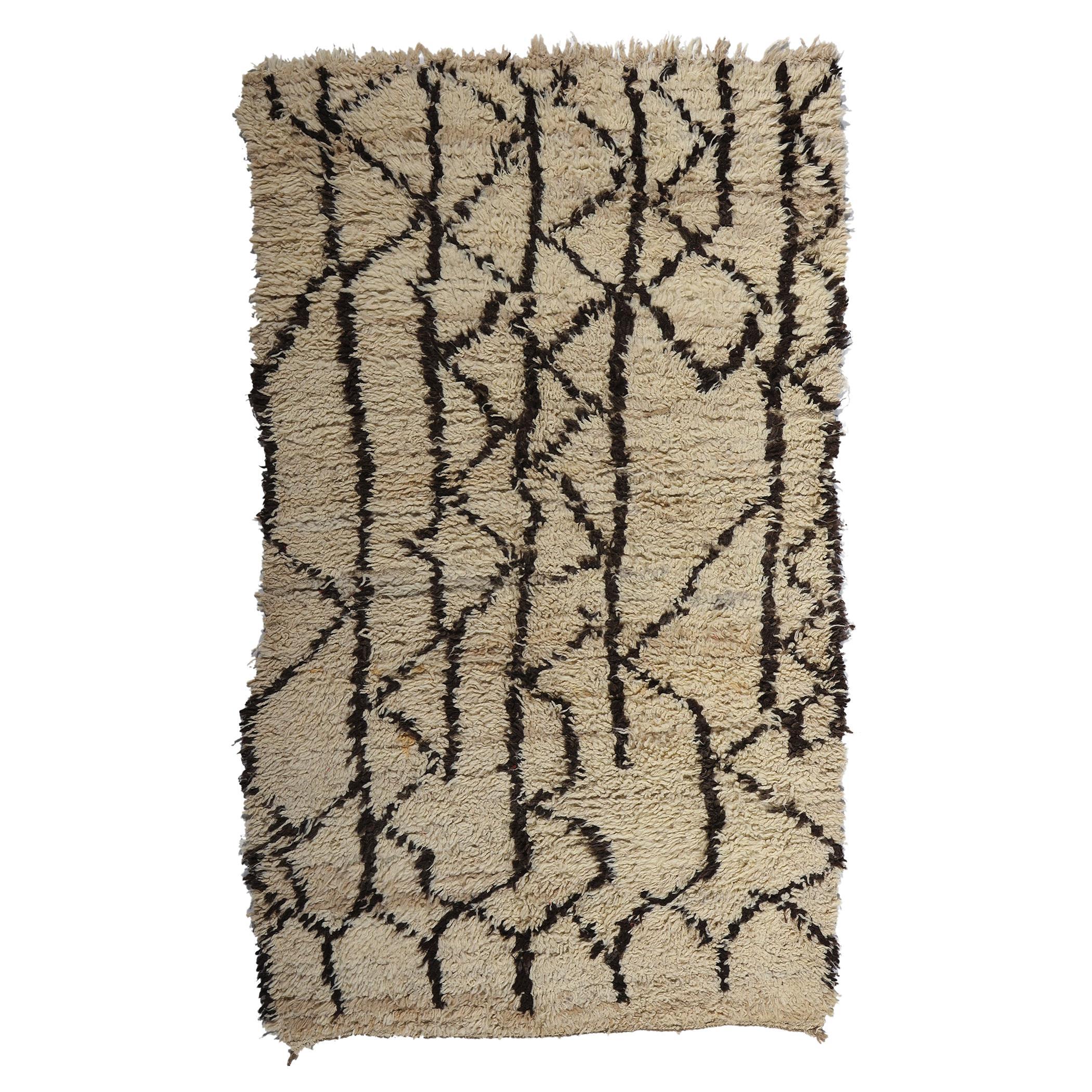 Vintage Talsint Moroccan Rug, Midcentury Modern Meets Tribal Enchantment