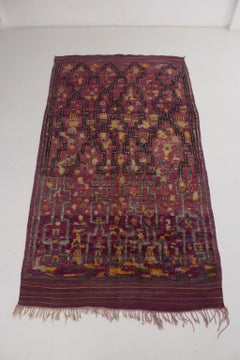 Vintage Moroccan Talsint rug - Wine purple - 6.2x12feet / 190x365cm