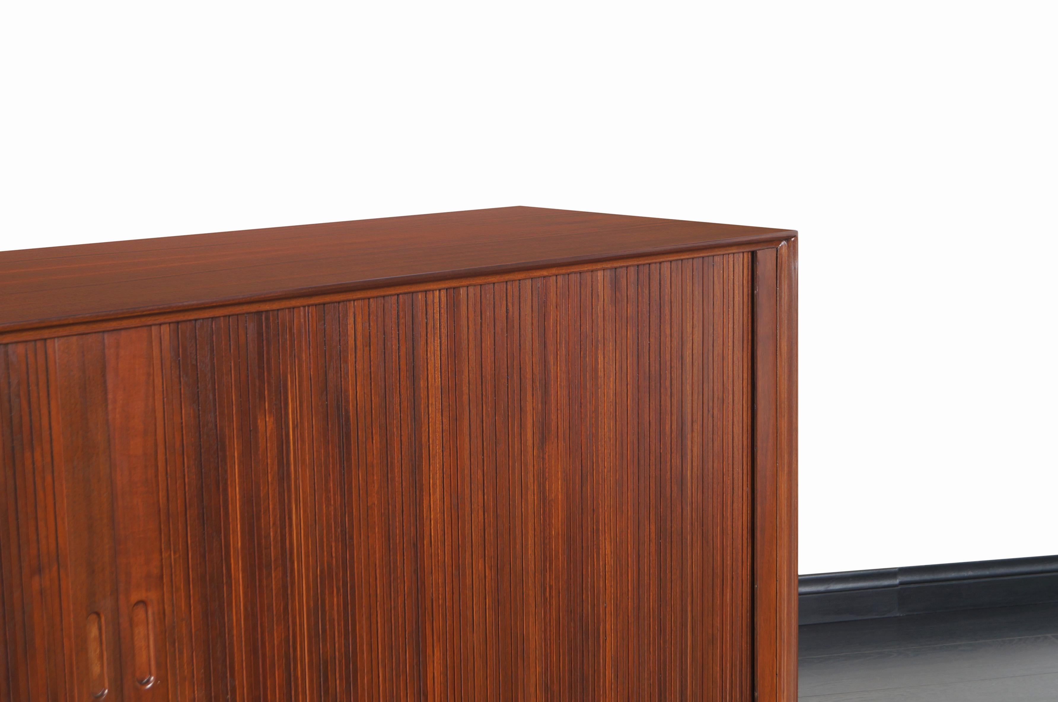 Mid-20th Century Vintage Tambour Doors Credenza by Robert Baron for Glenn of California