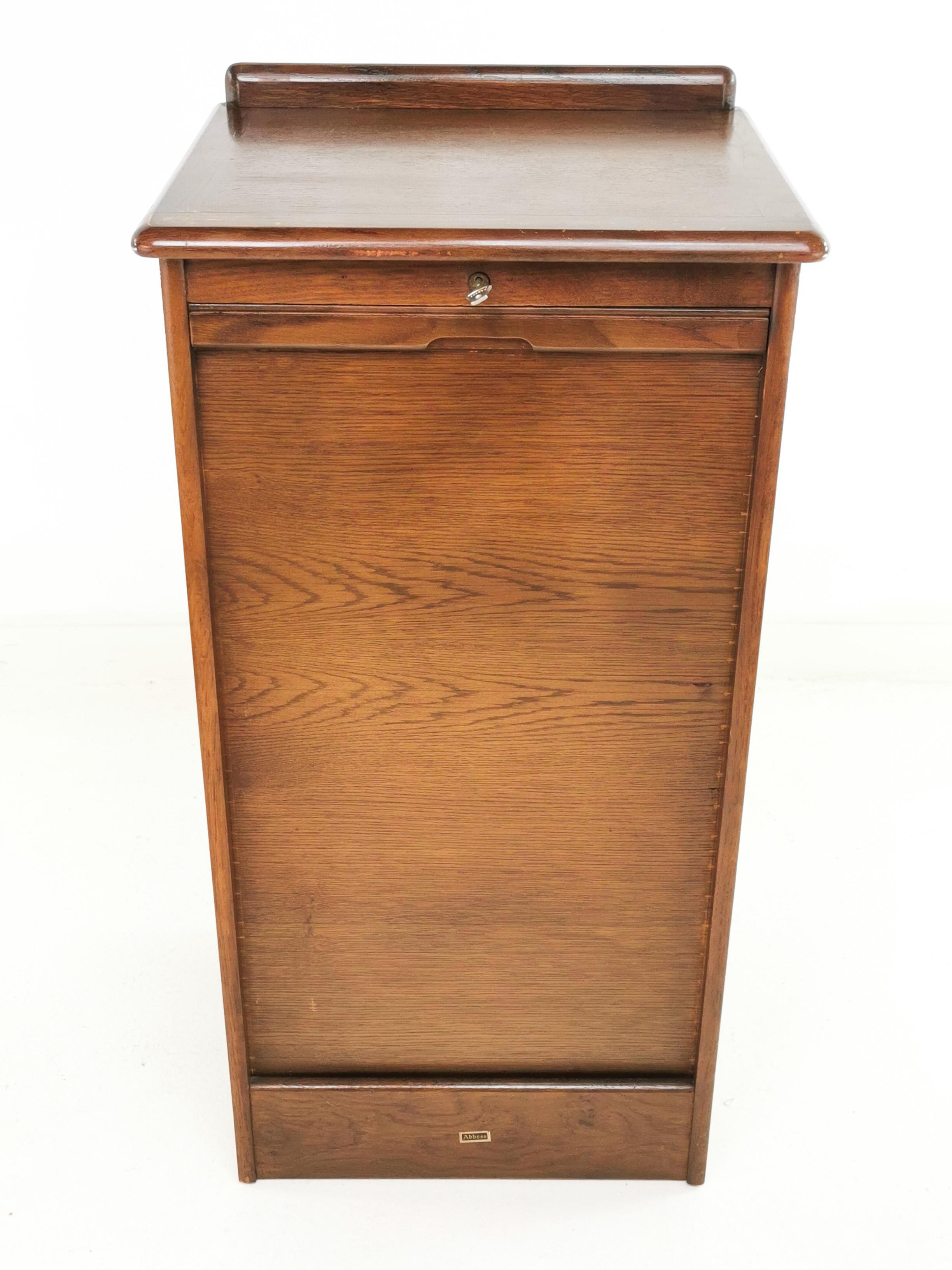 Vintage Tambour Haberdashery Office Filing Cabinet by Abbess, 1940 In Good Condition For Sale In STOKE ON TRENT, GB