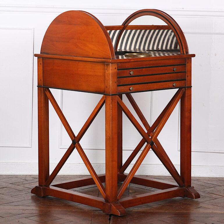 French Vintage Tambour Roll Bar Liquor Cabinet