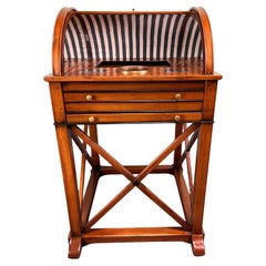Vintage Tambour Roll Bar Liquor Cabinet