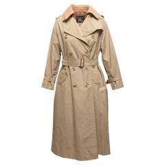 Vintage Tan Burberrys' Double-Breasted Trench Coat Size US L