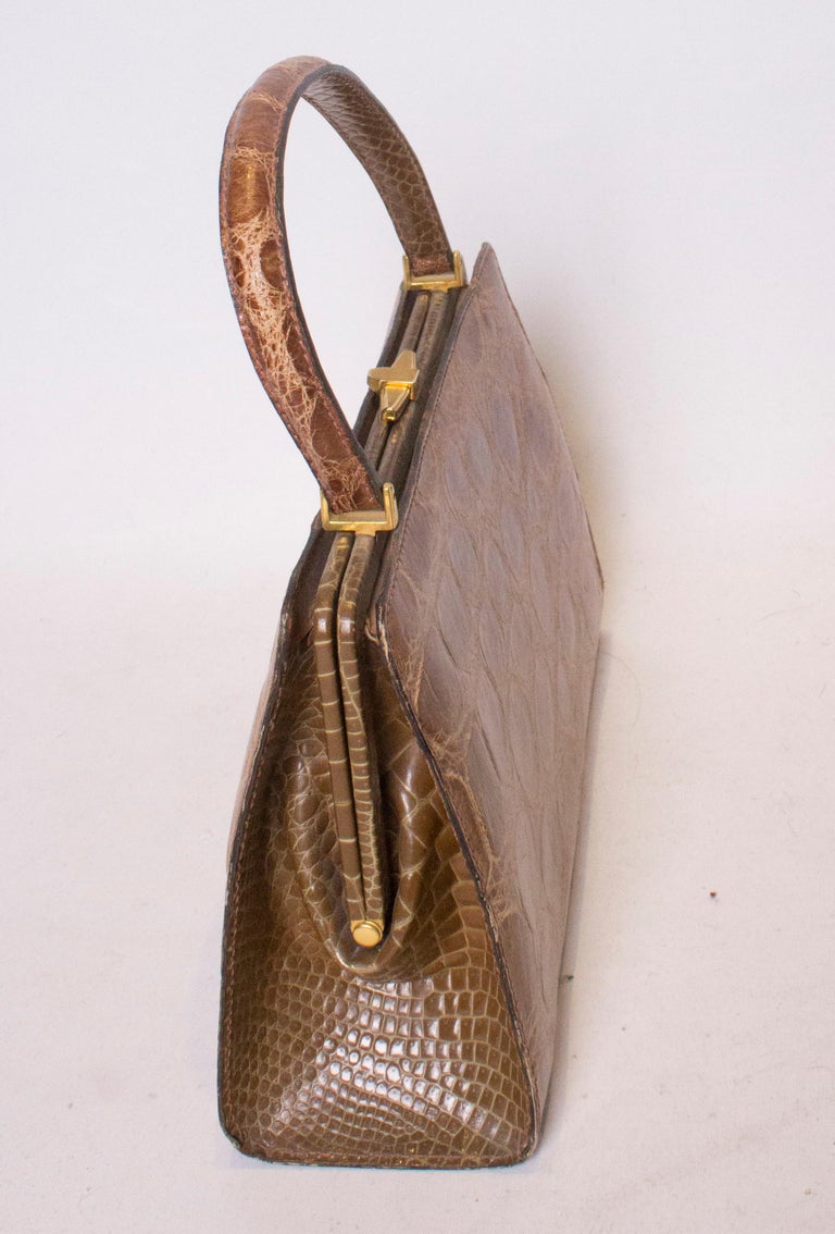 Oriana - Retro Gradient Crocodile Handbag