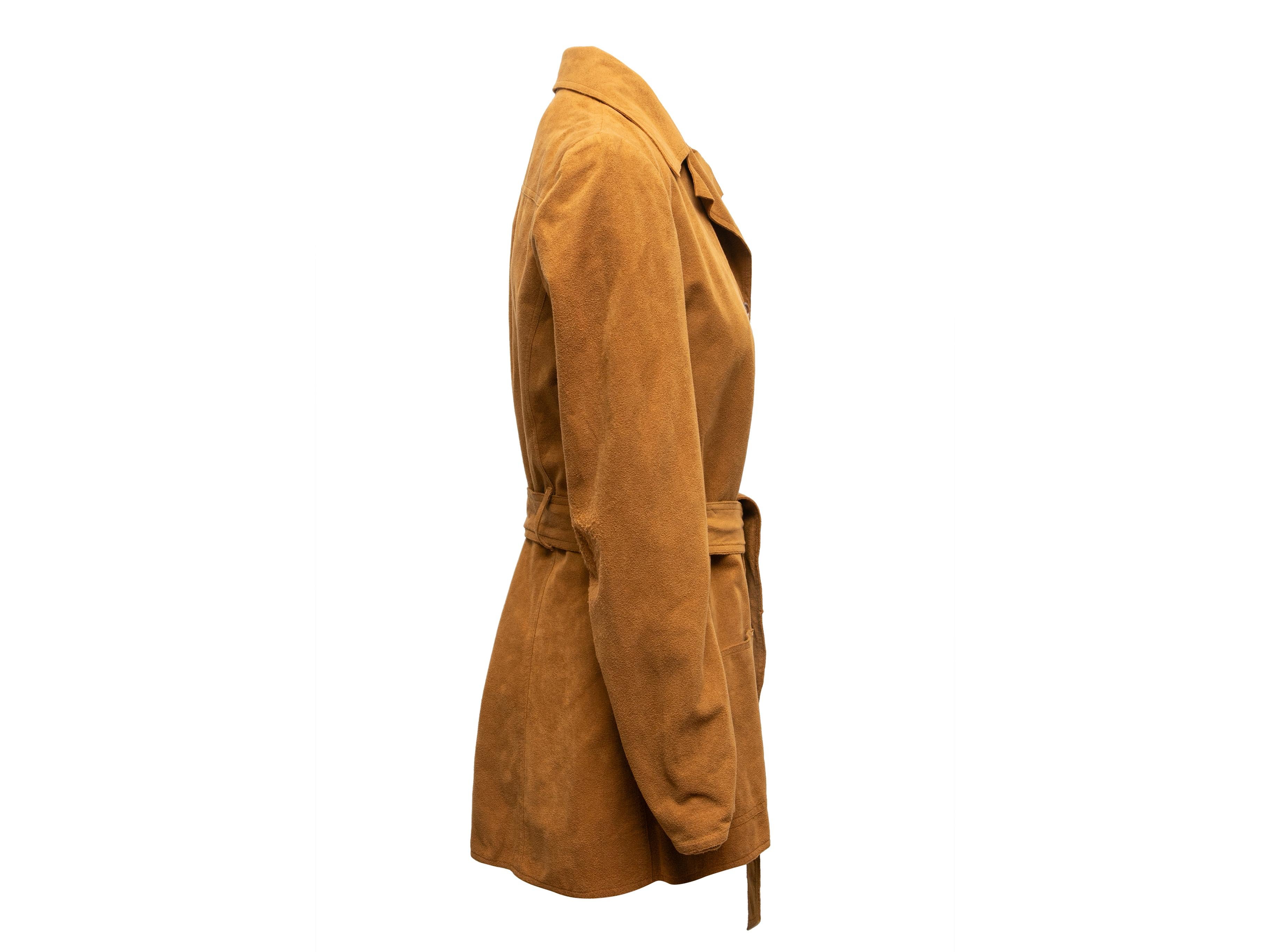 Brown Vintage Tan Halston Ultrasuede 1970s Jacket Size US S