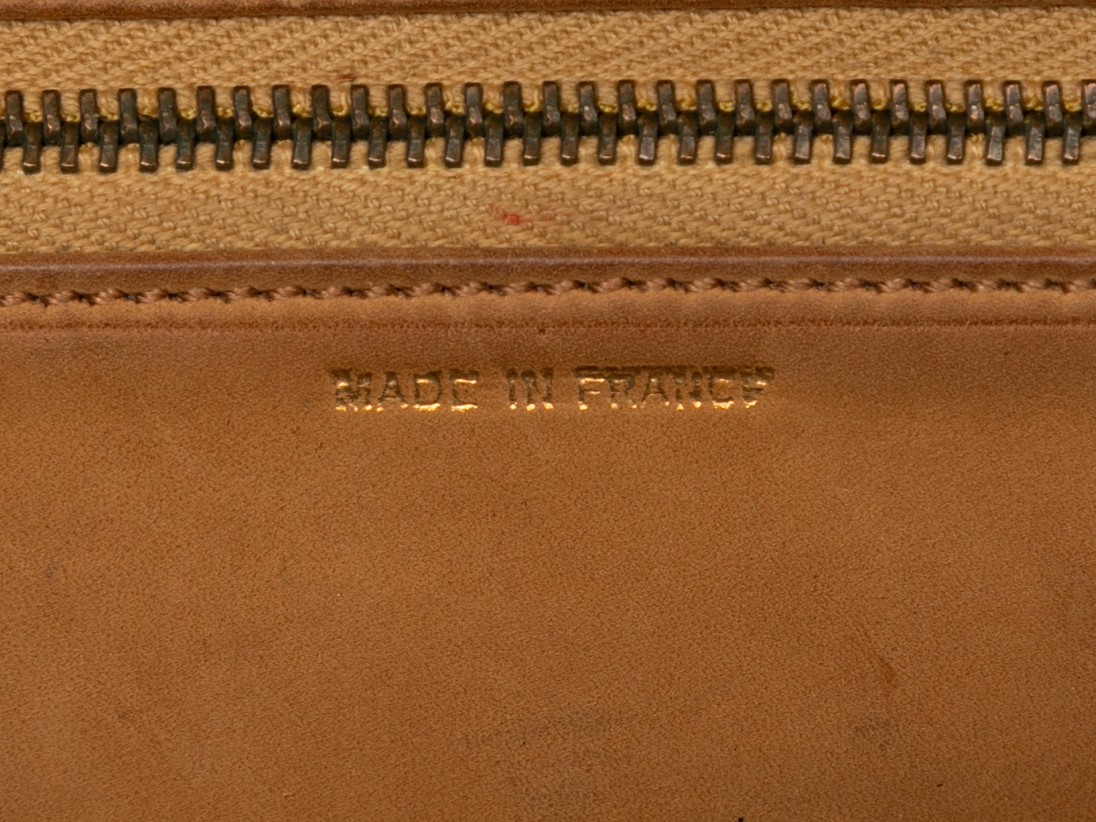 Vintage Tan Hermes 1970s Suede Shoulder Bag 4
