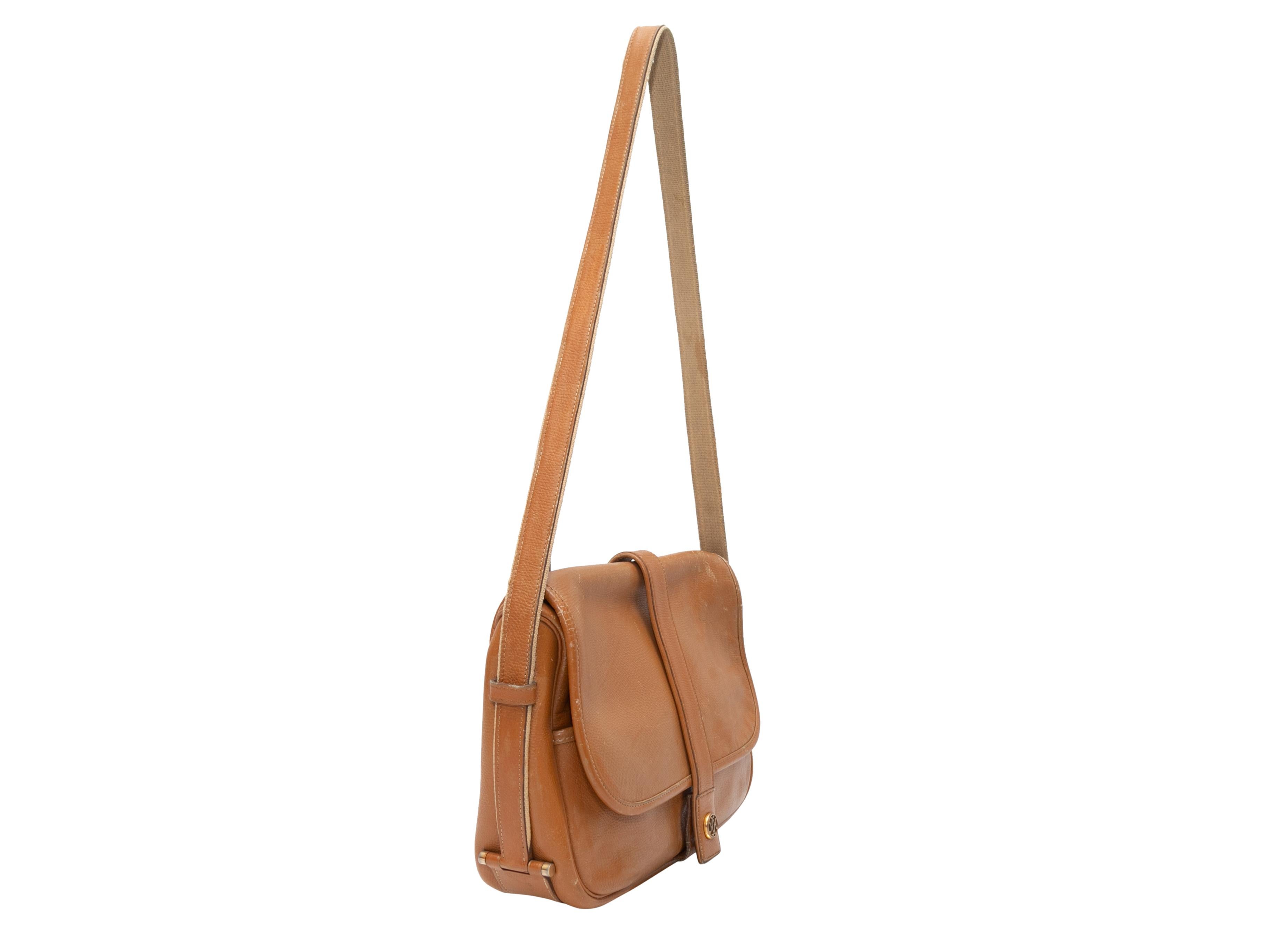 Vintage Tan Hermes 1980s Nouema Bag In Good Condition For Sale In New York, NY
