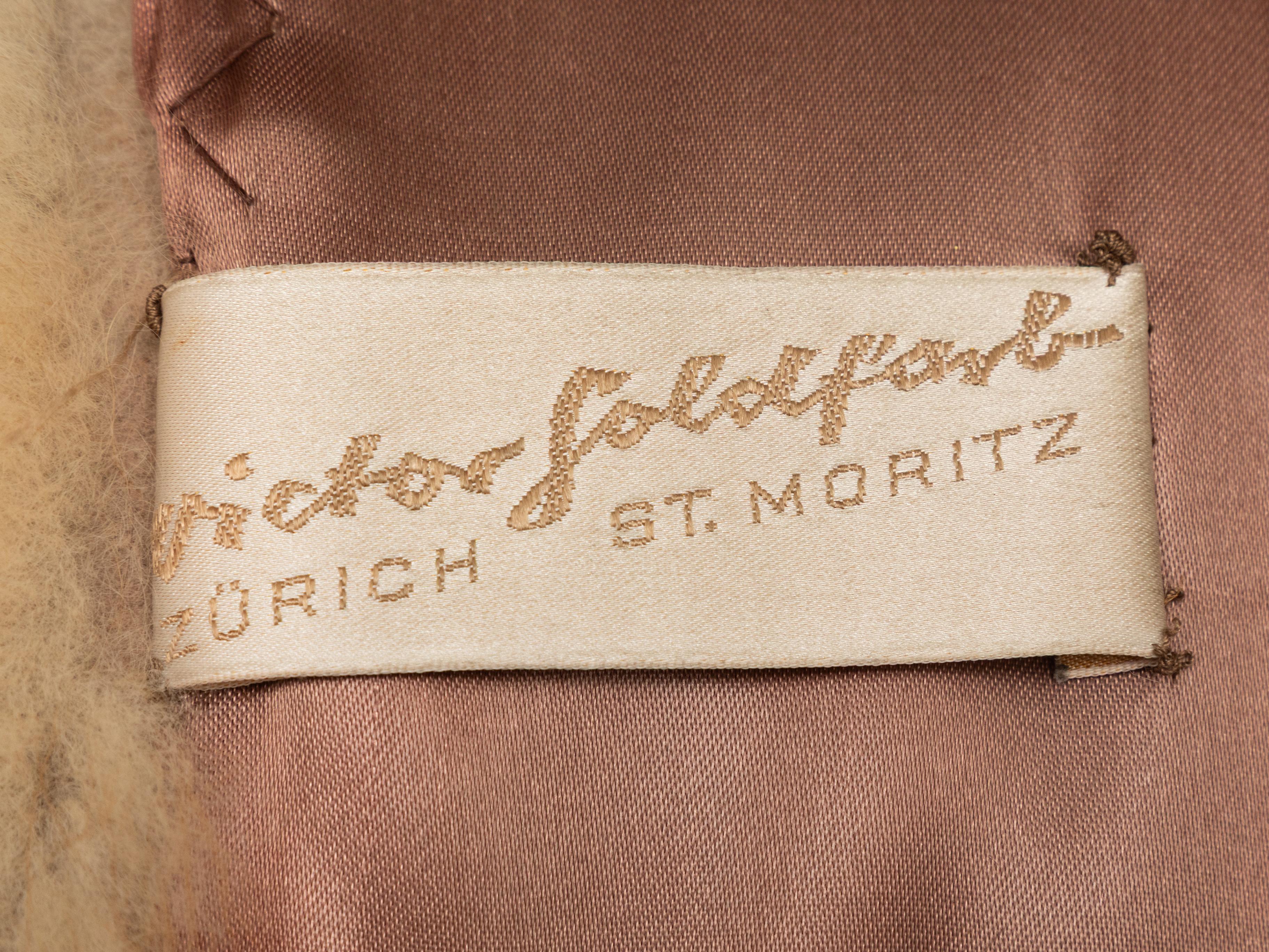 Donna Vintage Tan Long Fox Fur Coat taglia US S in vendita