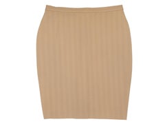 Retro Tan Omo Norma Kamali Pencil Skirt Size US 6