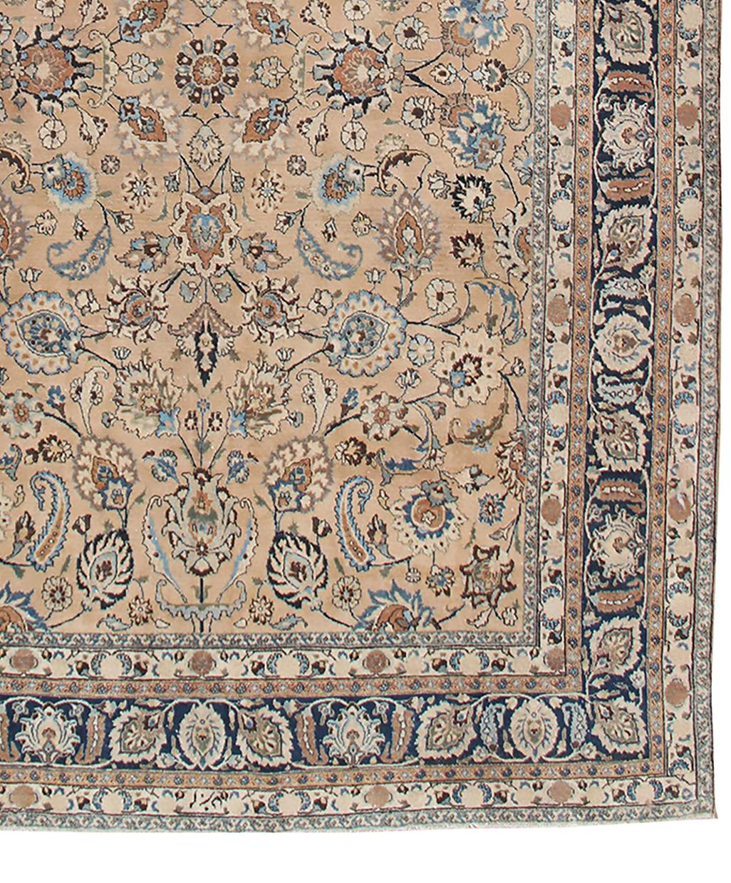 Vintage Tan Persian Meshad Rug 10'1 x 12'11 im Angebot 3