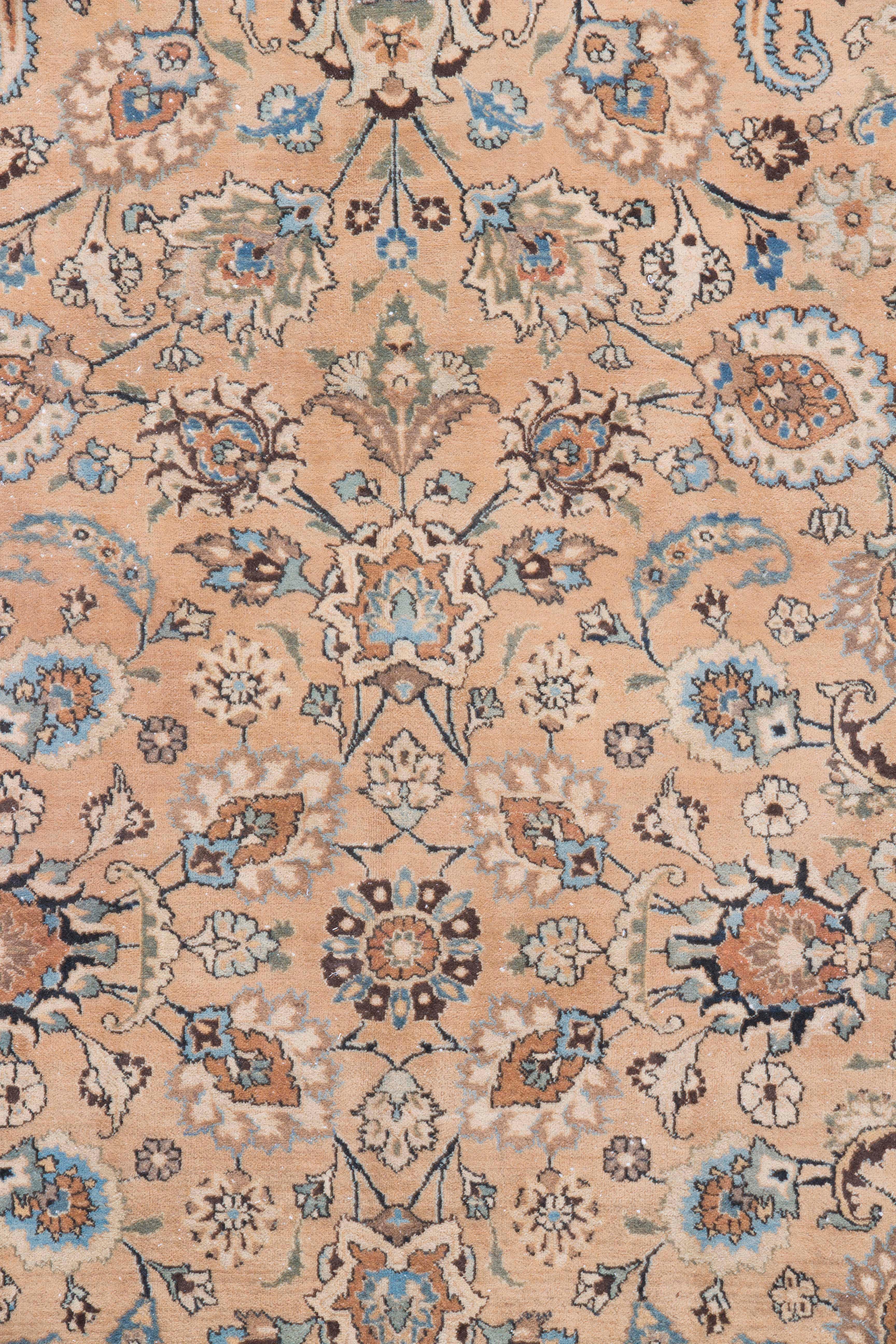 Vintage Tan Persian Meshad Rug 10'1 x 12'11 (Persisch) im Angebot