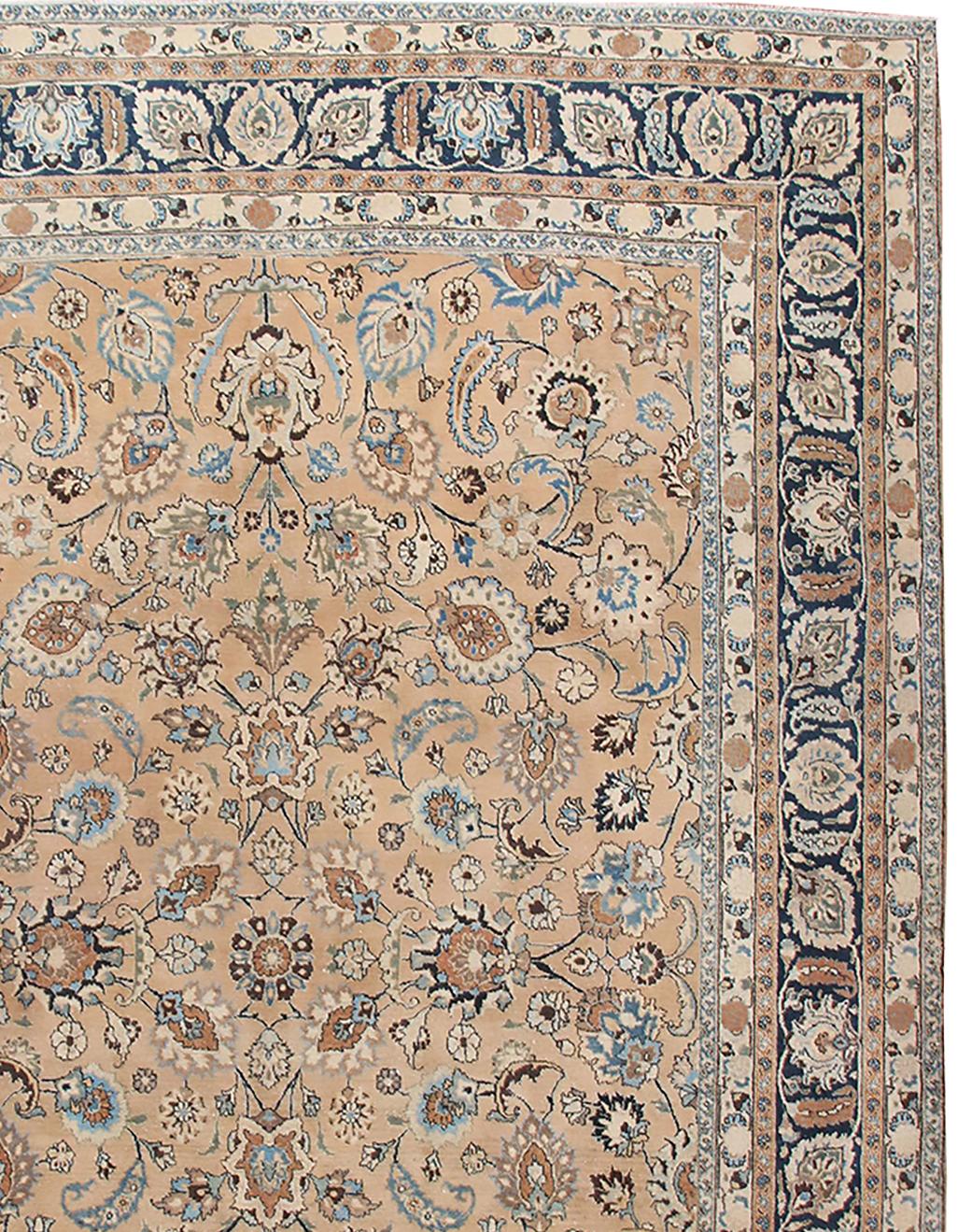 Vintage Tan Persian Meshad Rug 10'1 x 12'11 im Angebot 1