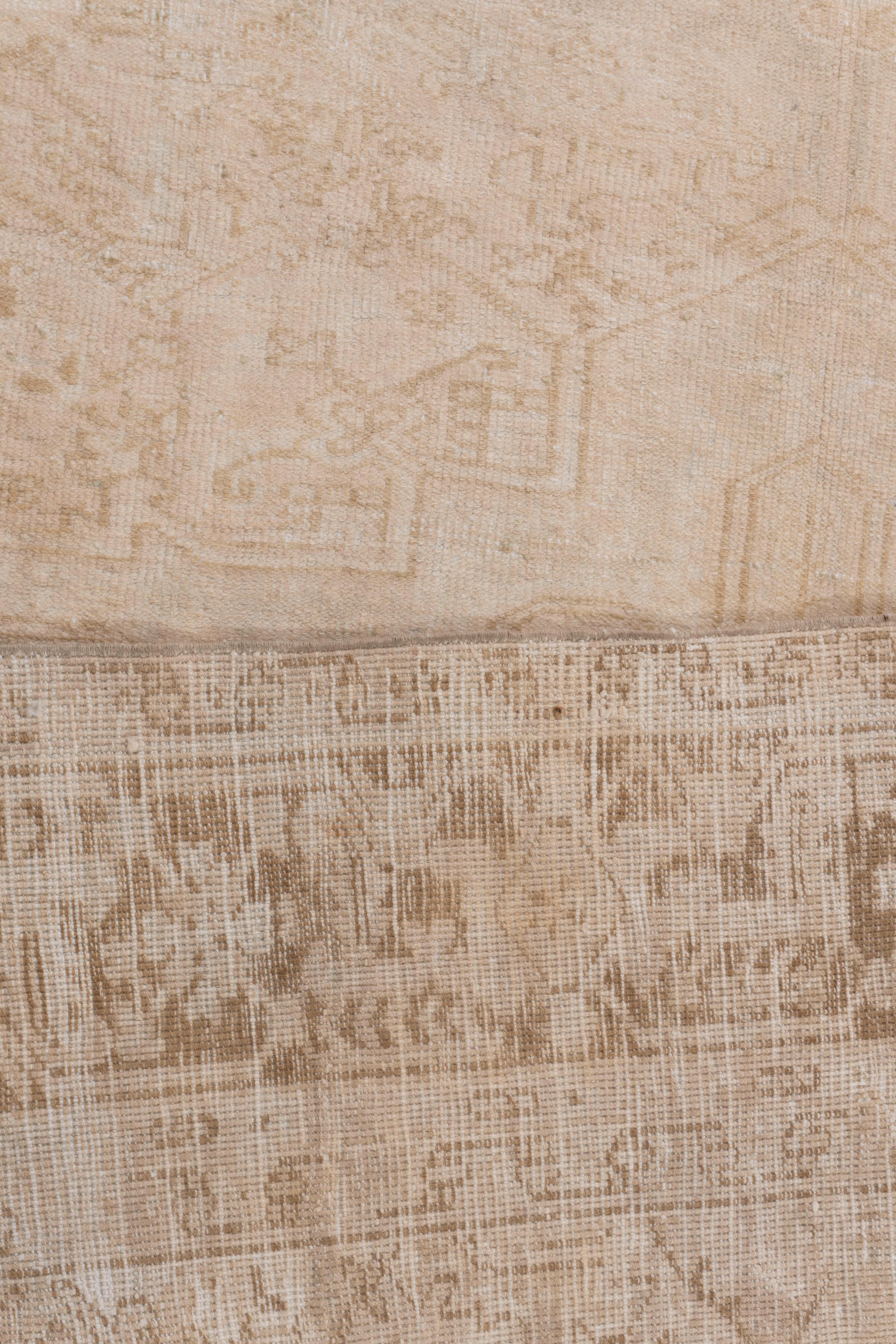 Vintage Tan Gedämpfter Persischer Heriz Teppich 10' X 12'5 im Angebot 1