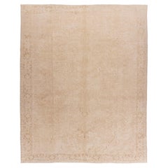 Vintage Tan Gedämpfter Persischer Heriz Teppich 10
X 12
5